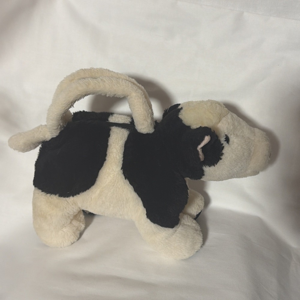 Plushies‎ Cow Purse 12" Black & White Huggable Stuffed Animal
